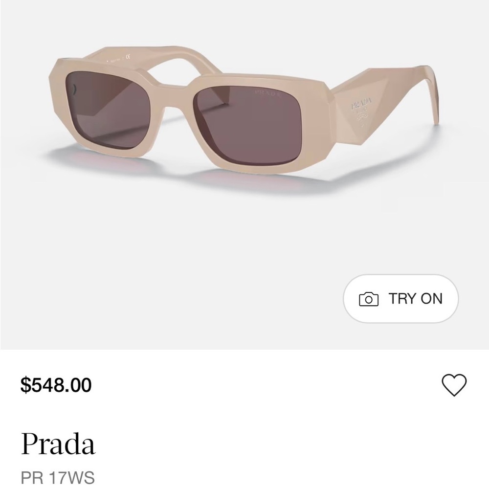Prada Nude Rectangular Sunglasses